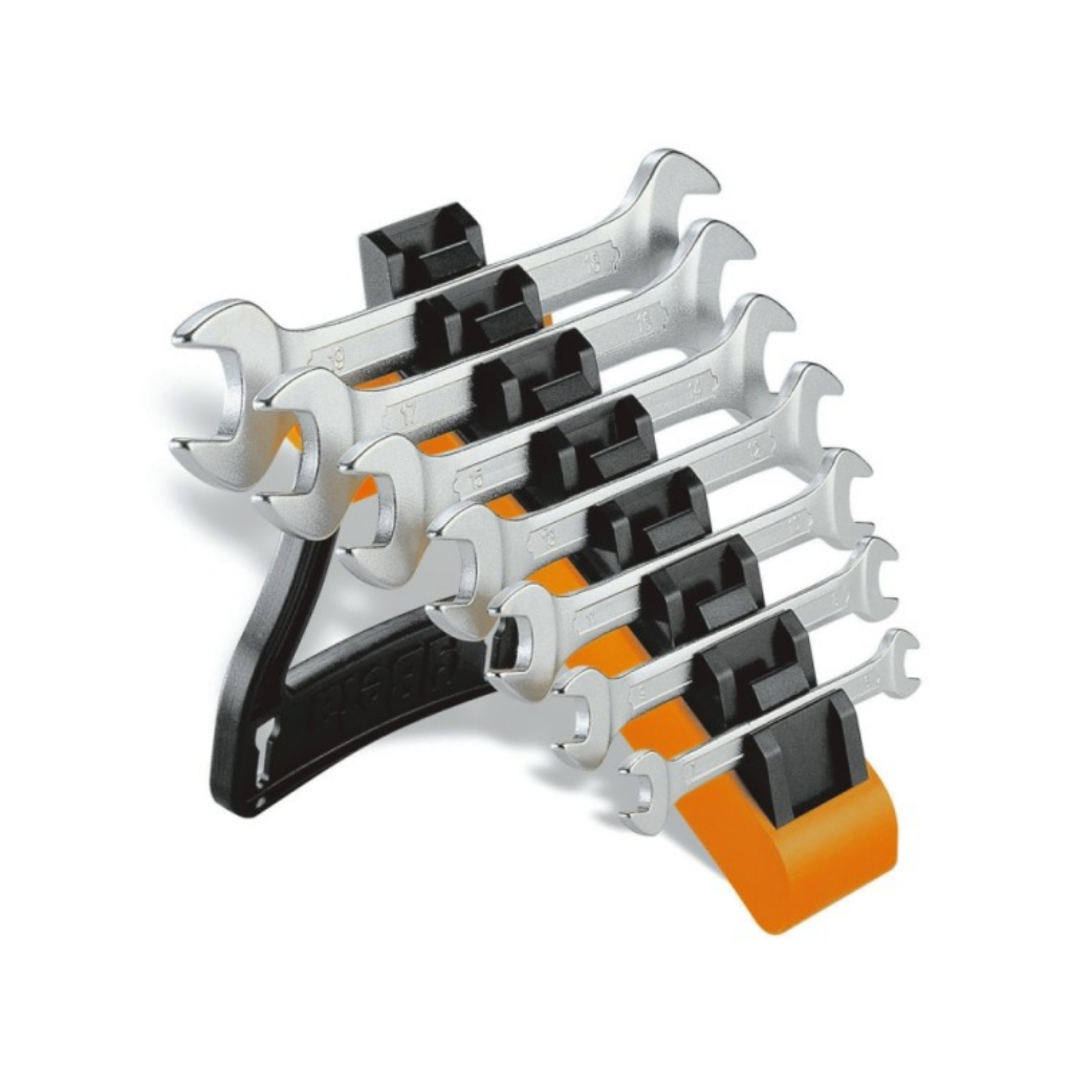 Jeu de 7 clés à fourche Beta, tailles 6 à 19 (support inclus)