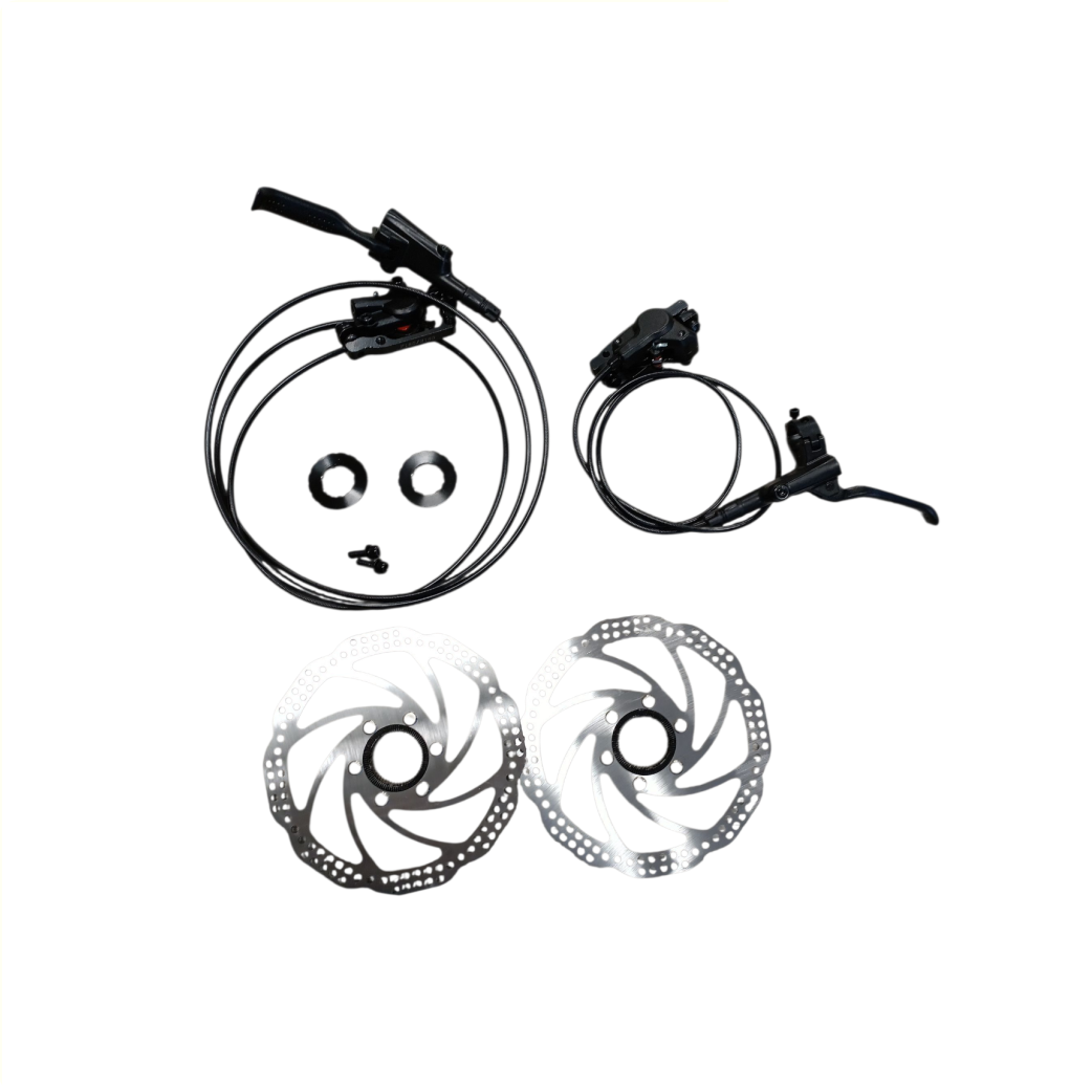 Kit de freins à disque , longueur de câble 2000 mm à droite et 1000 mm à gauche. 180mm Fixation Centerlock.