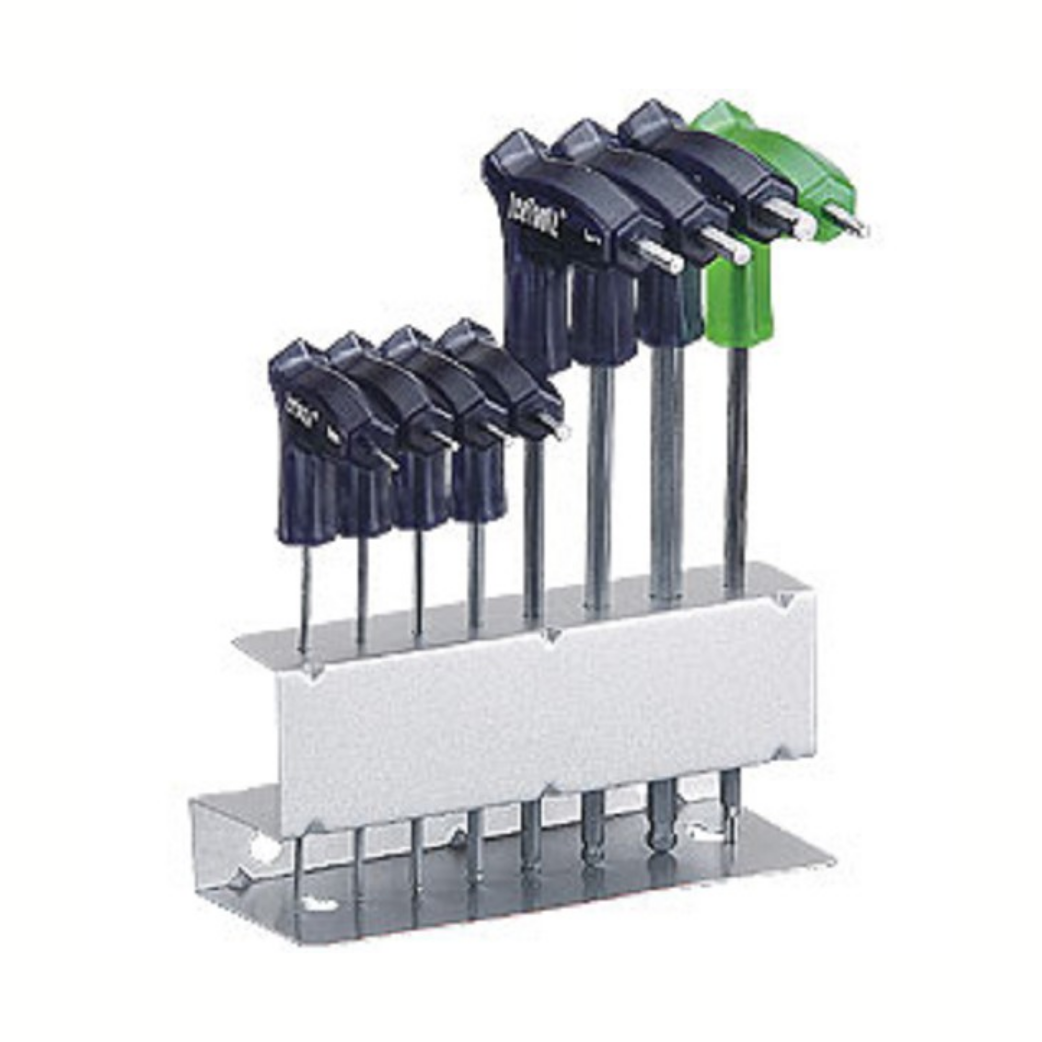 Clé Allen IceToolz Twinhead + rotule, 8 pièces