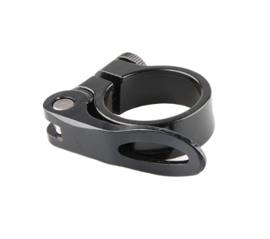 Collier de selle Mirage noir avec blocage rapide 34,9 mm