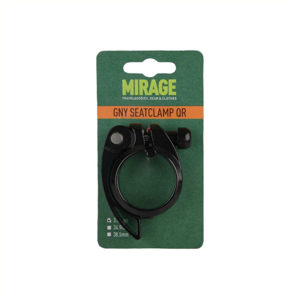 Collier de tige de selle Mirage à dégagement rapide 31,8 mm noir