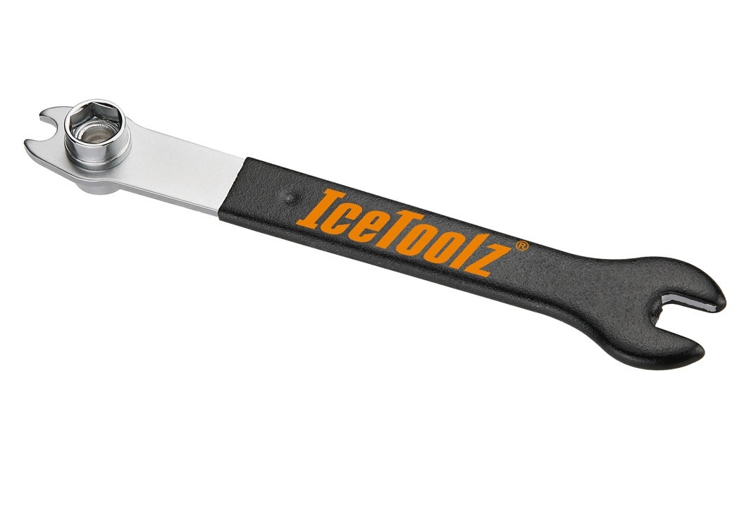 Clé à boulon de pédale/manivelle IceToolz 14/15mm + clé à douille 10x14x15, 3400