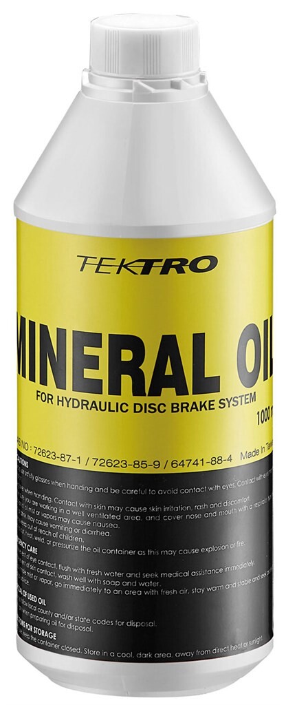 Huile minérale hydraulique pour freins à disque Tektro, 1000 ml/flacon