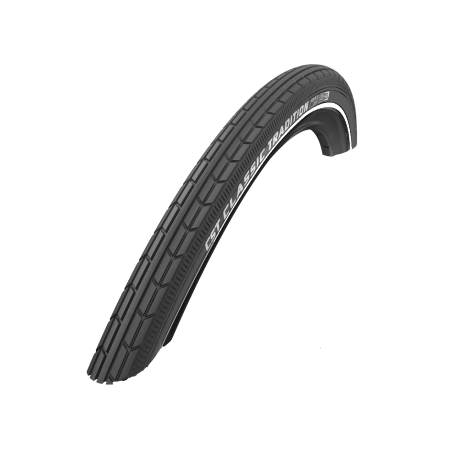 Pneu CST Noir avec ligne blanche (pas de reflet) 28x½, ETRTO 40-635