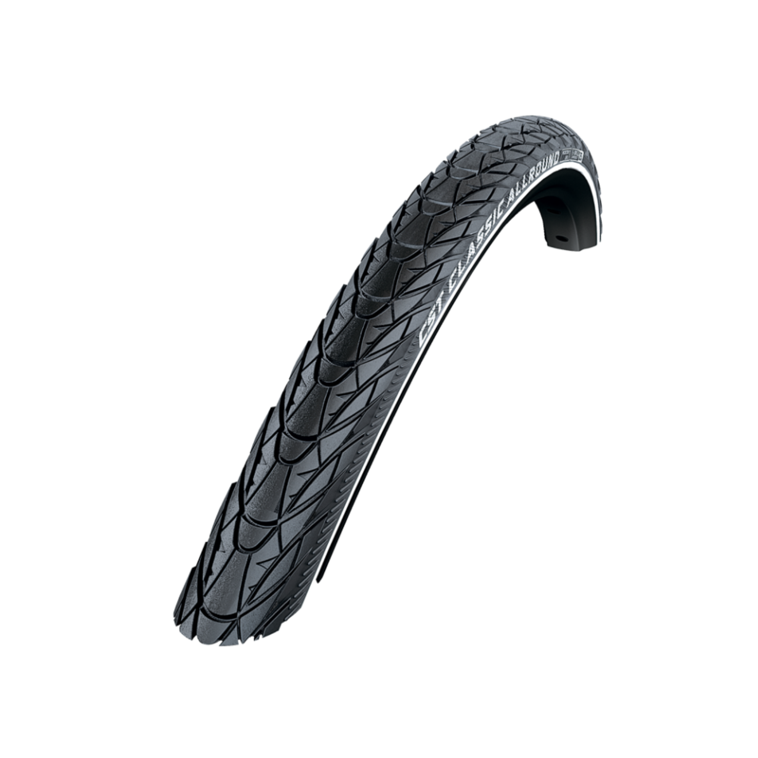 CST Classic Allround (anti-crevaison 1mm) Noir avec reflet.  28x1 5/8x1 3/8, ETRTO 37-622 (homologué E-Bike 50 km/h)