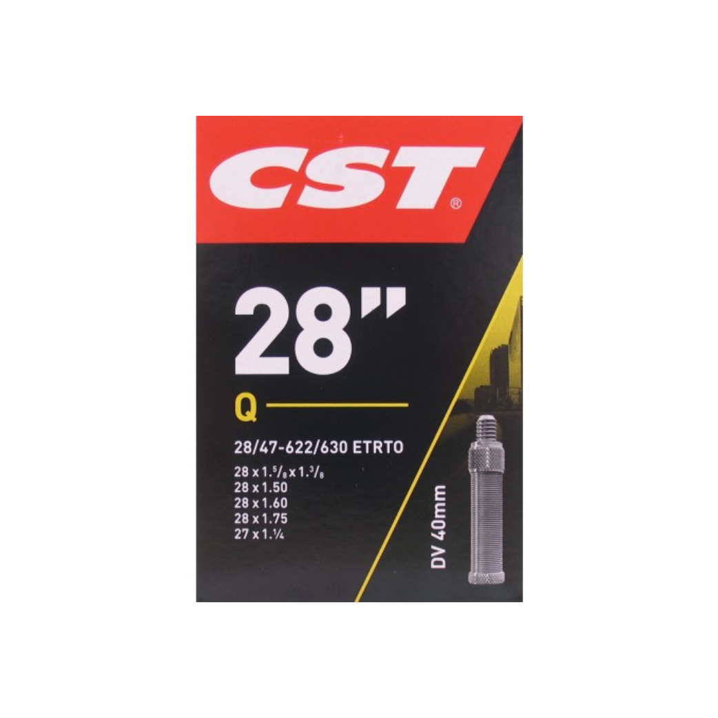 Chambre à air CST 28x1 5/8x1 3/8, 28x1 1/4, 28x1 1/8, ETRTO 28/47- 622/630 (convient à tous) Valve : Dunlop Blitz/Holland 40mm