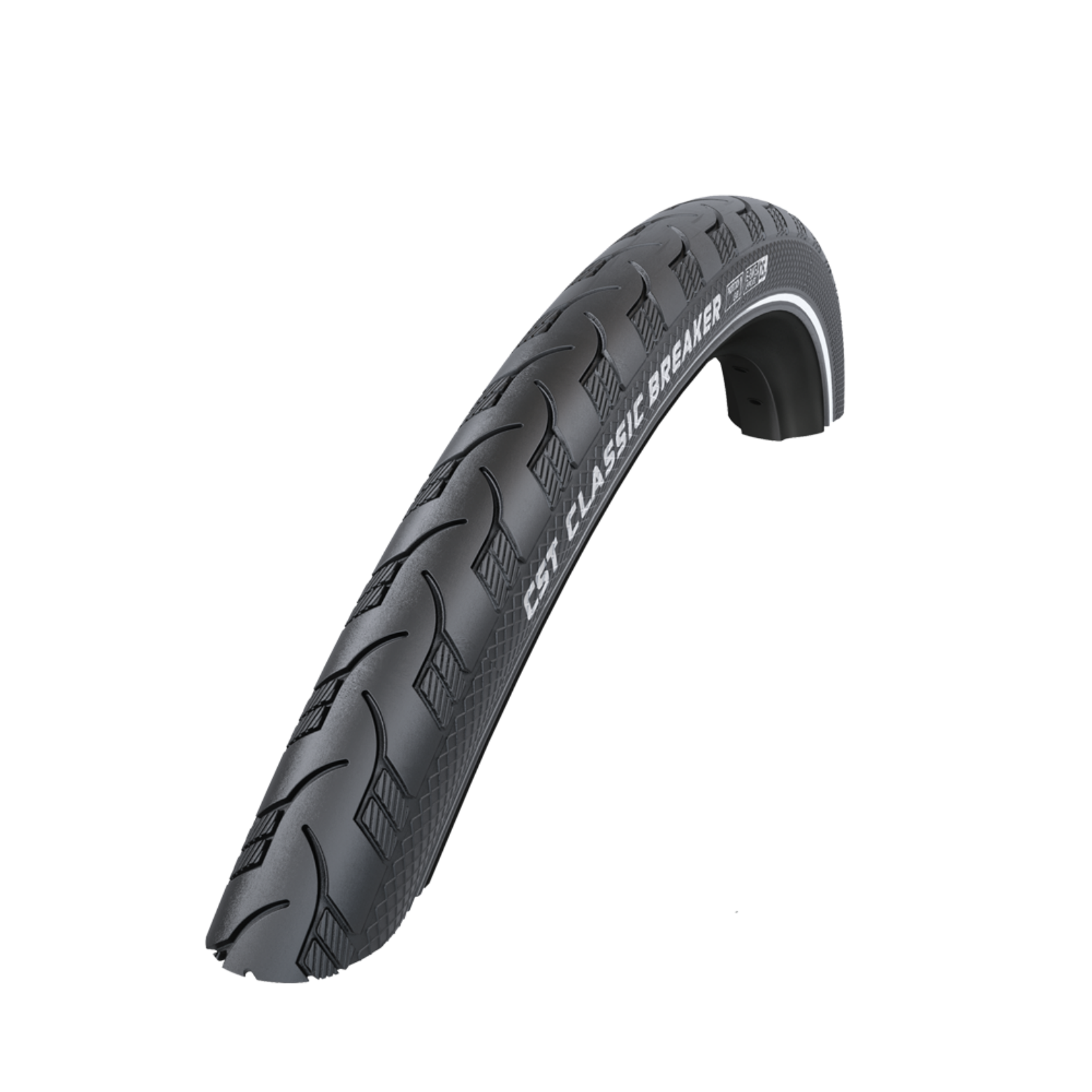 CST Classic Breaker (1mm anti-crevaison) Noir avec réflexion latérale.  28x1½ ETRTO 40-635