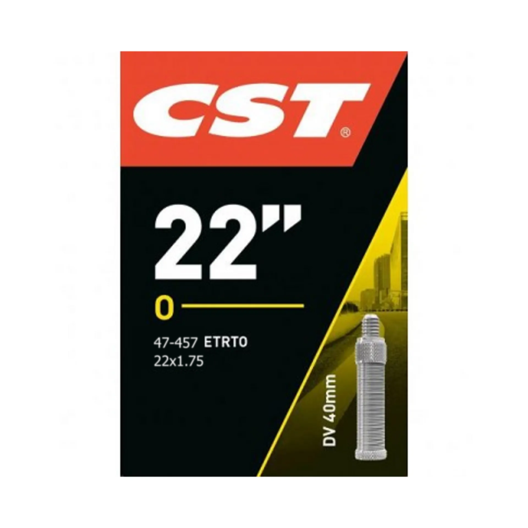 Chambre à air CST 22x1,75 ETRTO 47-457, Valve : Valve Dunlop Blitz/Holland 40 mm