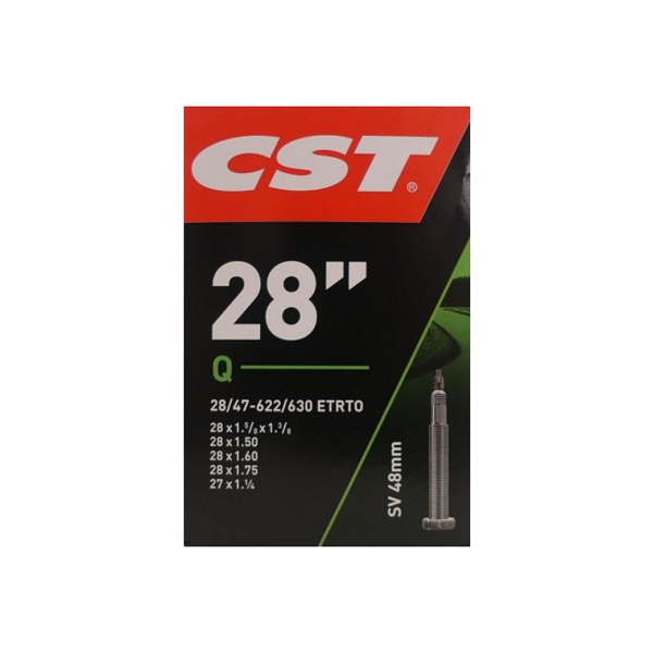 Chambre à air CST 28x1 5/8x1 3/8 ETRTO 28/47-622-630, Valve : Presta/Français 48mm