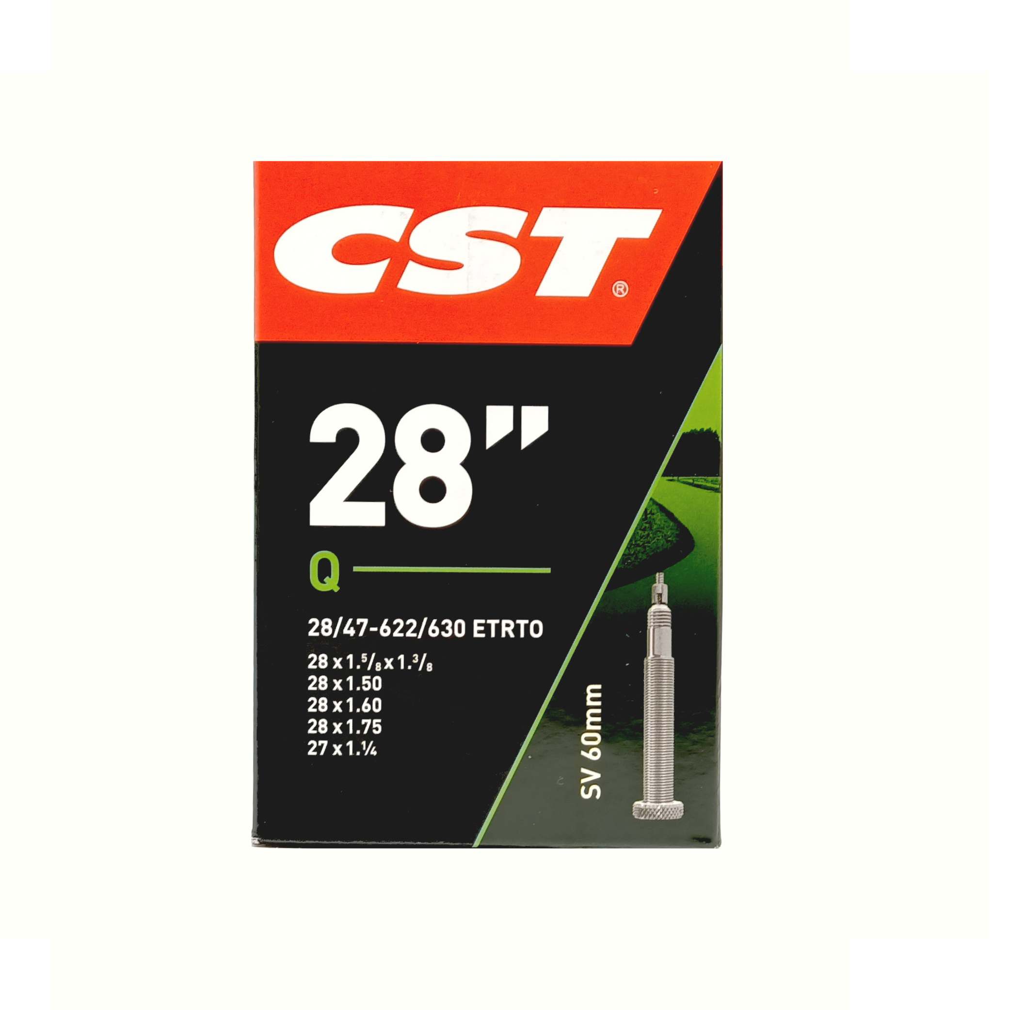 Chambre à air CST 28x1 5/8x1 3/8 28x1 1/4, 28x1 1/8, ETRTO 28/47-622/630, Valve : Presta/Français 60mm
