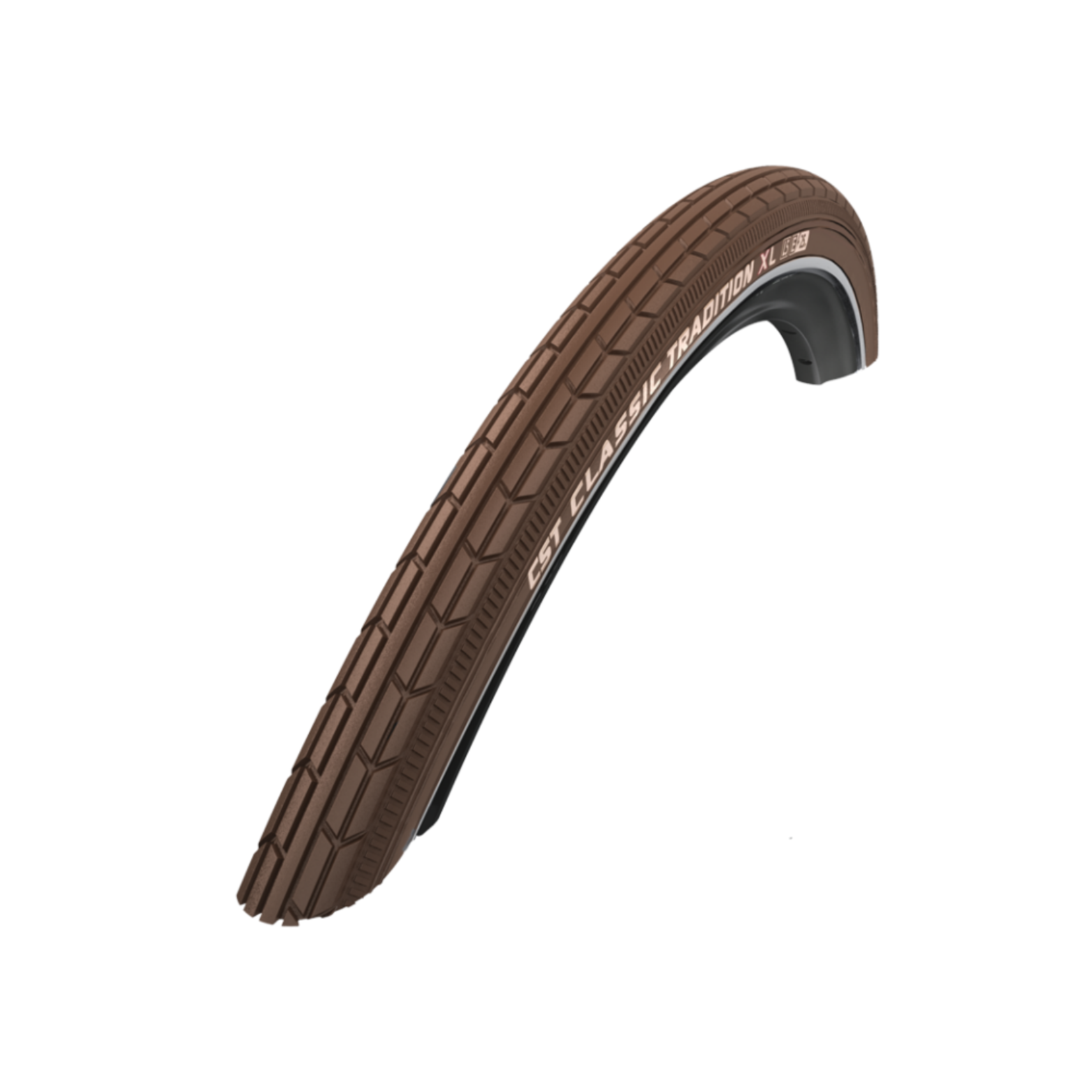 CST Classic Tradition XL (anti-crevaison 3mm) marron avec reflet. 28x1,75, ETRTO 47-622