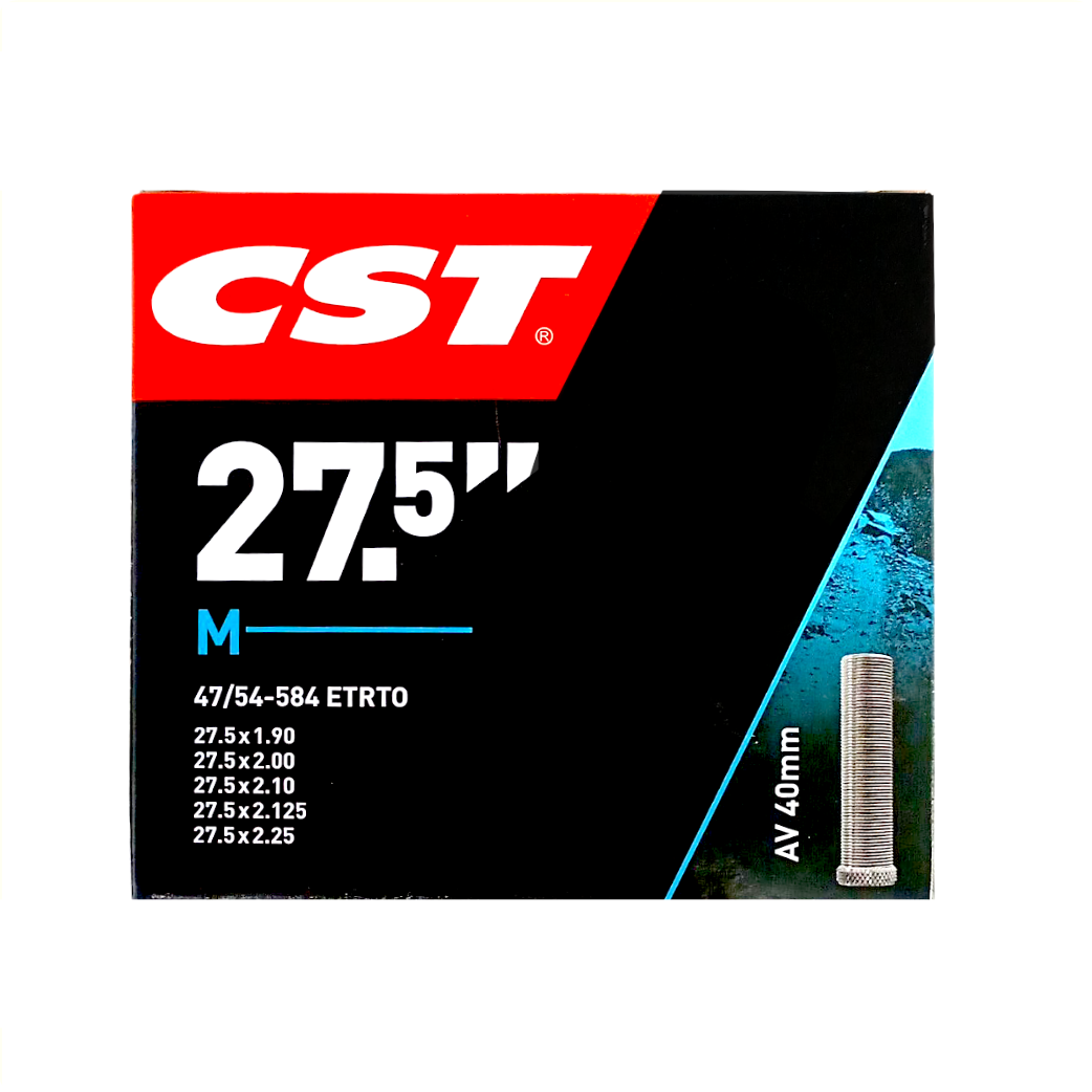 Chambres à air CST 27,5 x 1,90 - 27,5 x 2,25 ETRTO 47/54 - Valve 584 40 mm : Auto/Sclaverand