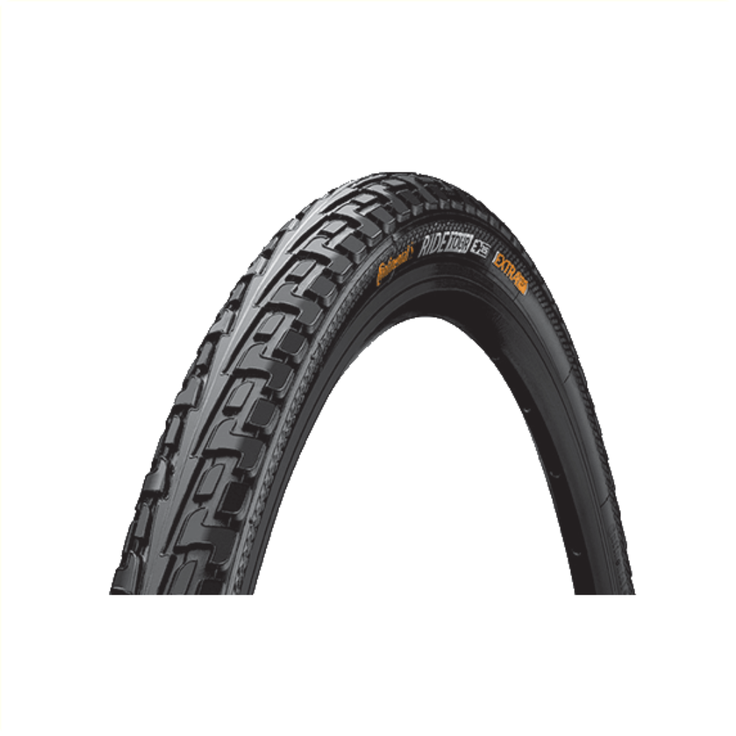 Pneu de randonnée Continental Ride, noir sans reflets, 28 x 1,75, ETRTO 47-622 (homologué pour les vélos électriques à 25 km/h)