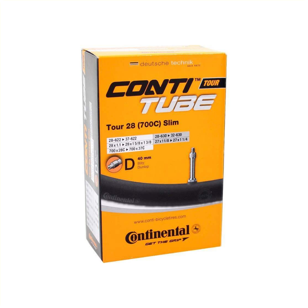 Continental Tour slim 28 All inner tube, 28x1 5/8x1 3/8, ETRTO 28-622/ 37-622/32/630. 40mm Dutch valve