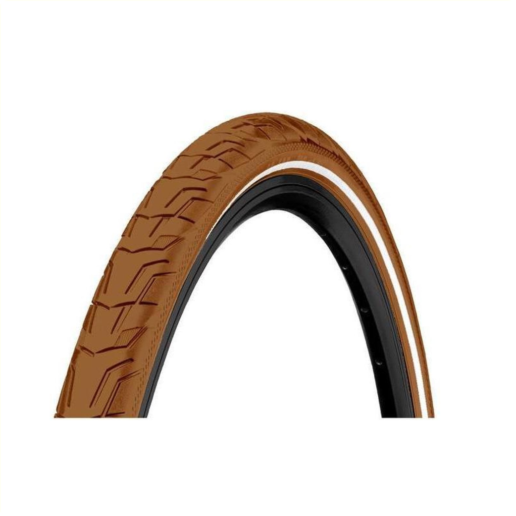 Pneu Continental Ride City, marron avec reflets, 28x1,75, ETRTO 47-622 (homologué E-Bike 25 km/h)