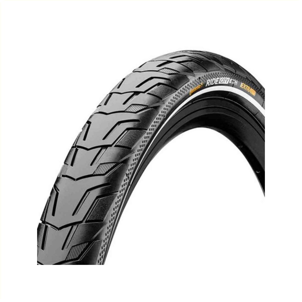 Pneu extérieur Continental Ride City, noir avec reflets, 28 x 1,75, ETRTO 47-622 (homologué pour les vélos électriques à 25 km/h)