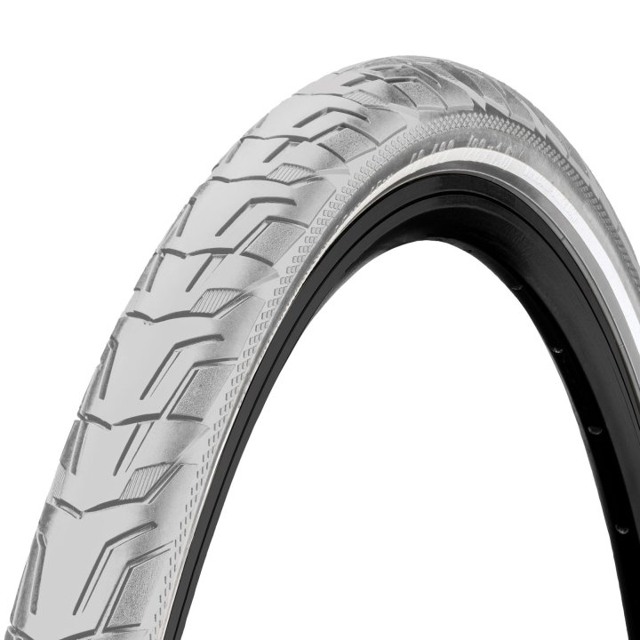 Pneu extérieur Continental Ride City, gris avec reflets, 28x1.60, ETRTO 42-622 (homologué pour vélos électriques jusqu'à 25 km/h)