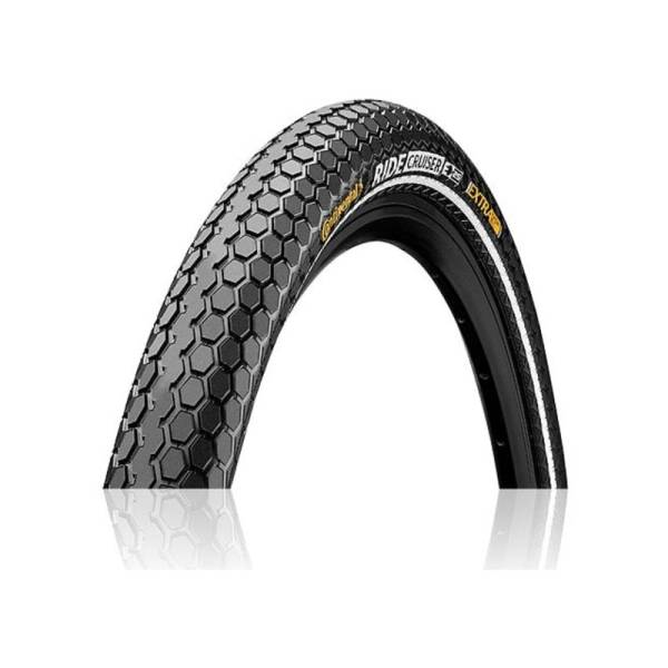 Pneu Continental Ride Cruiser, noir avec bandes réfléchissantes, 28x2.00, ETRTO 50-622