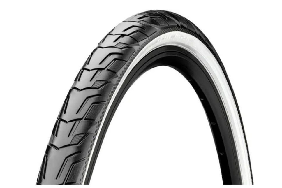Continental Ride City tire, black/white with reflective strip, 28x1.60, ETRTO 42-622 (25 km/h e-bike approved)