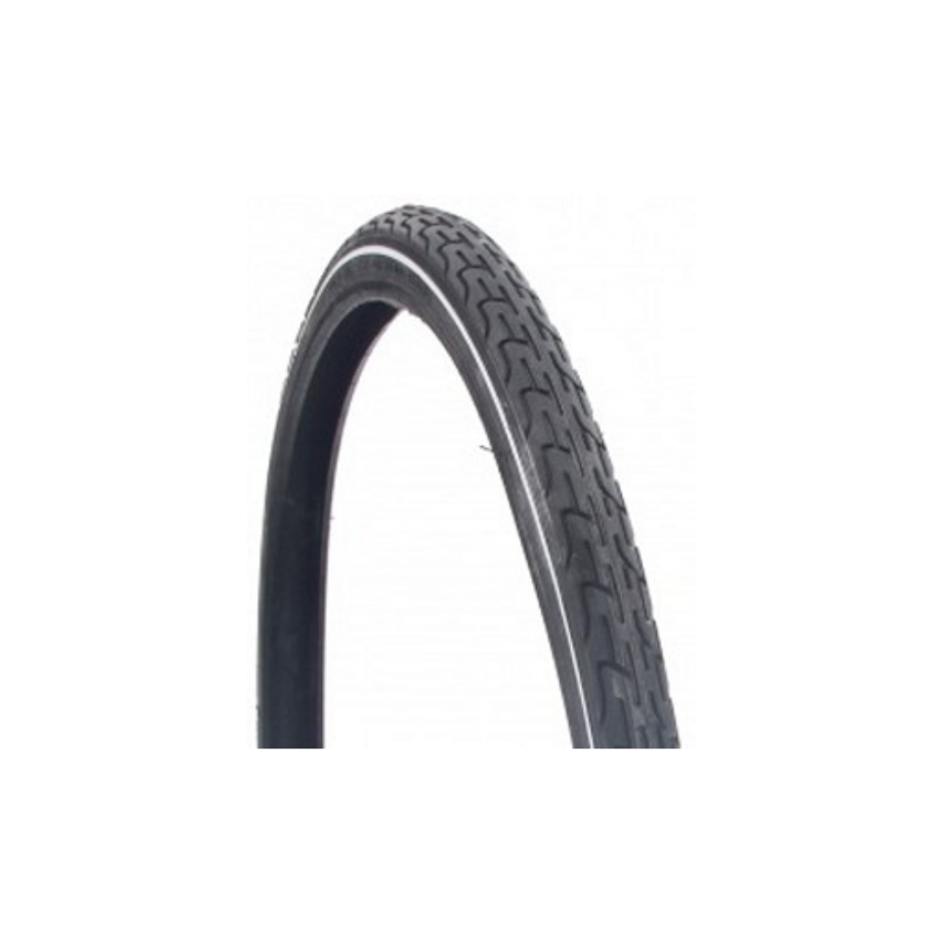 Pneu Deli, Noir avec ligne blanche,  28x1 5/8x1 3/8, ETRTO 37-622