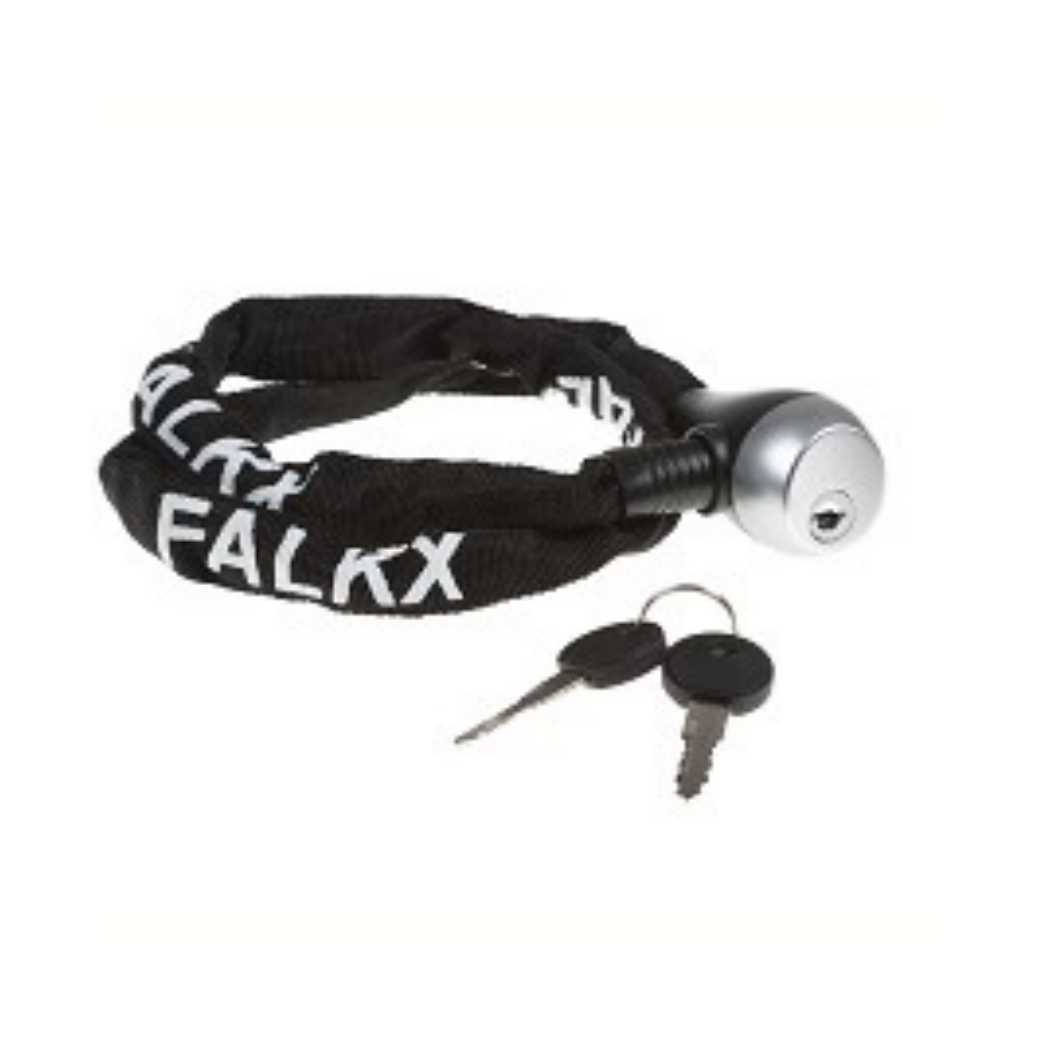 FALKX Antivol à chaîne en acier 3,5x800mm noir