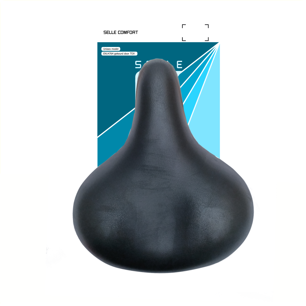 Selle Selle Confort Retro moyen noir. Scellé sous vide avec ressorts suspendus, sans élingue
