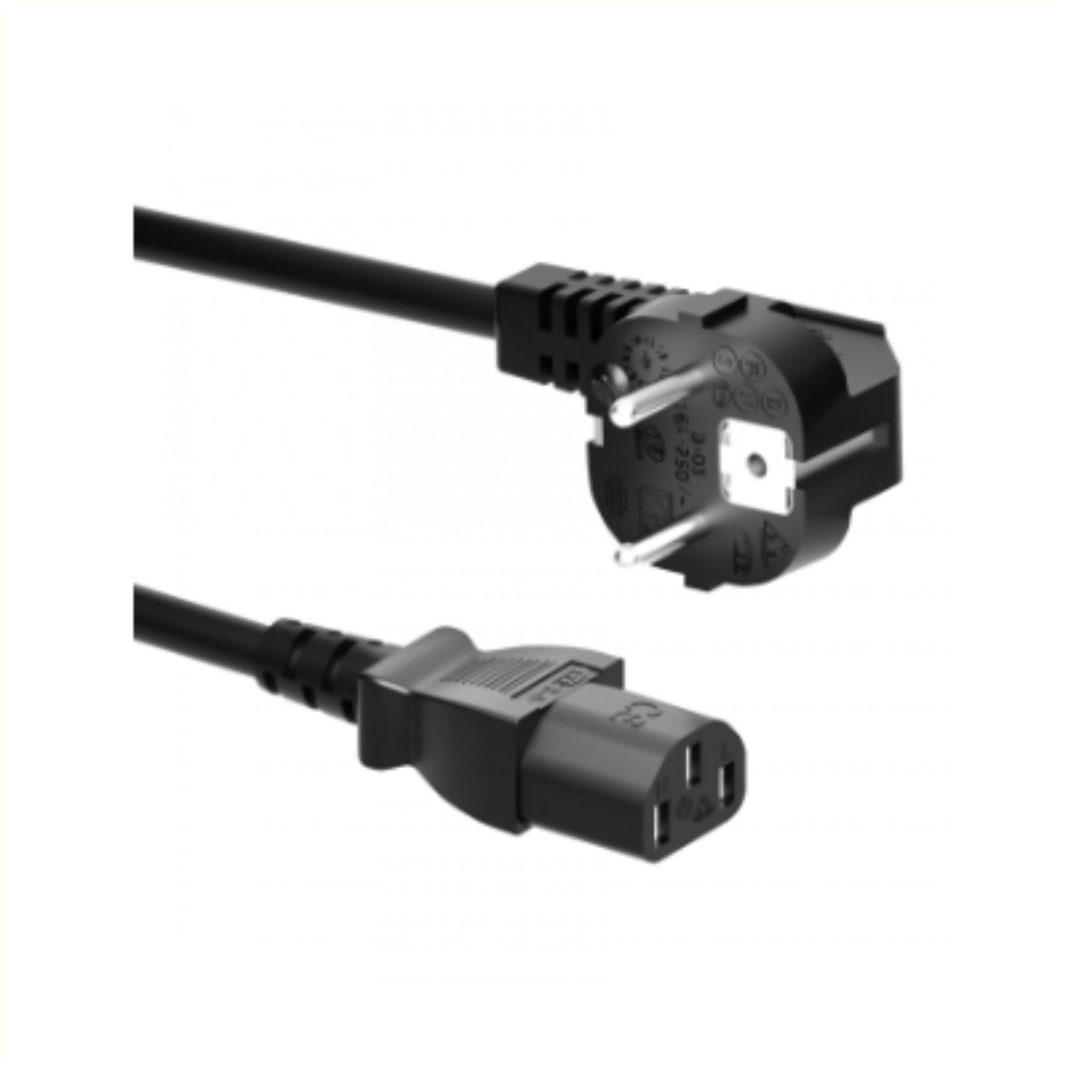 câble de connexion
Type de câble : H05VV-F 3x0,75 mm²
Max. charge: 250 V
Connexion 1 : C13
Connexion 2 : Schuko mâle