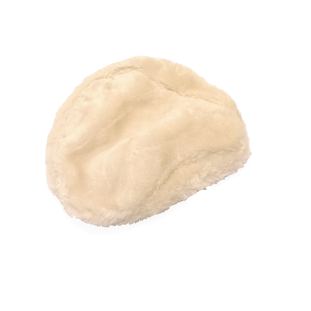 Tapis de selle en peau de mouton blanc