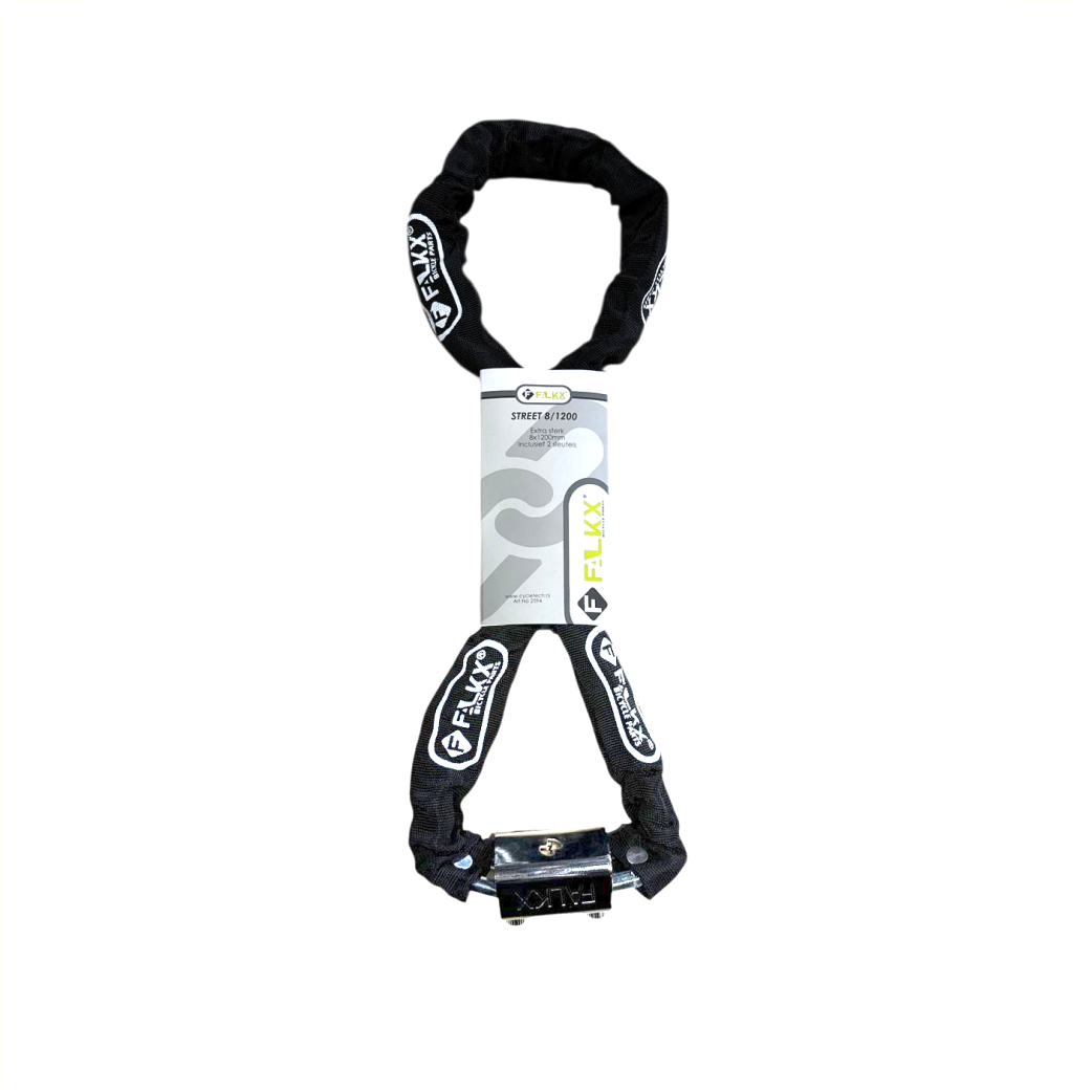 FALKX Street antivol à chaîne 8x 8x1200mm, noir