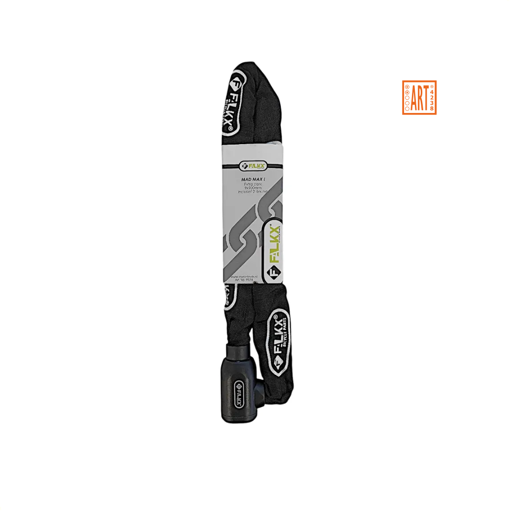 Antivol à chaîne FALKX Mad Max I 9x900mm noir. Housse en nylon ART**