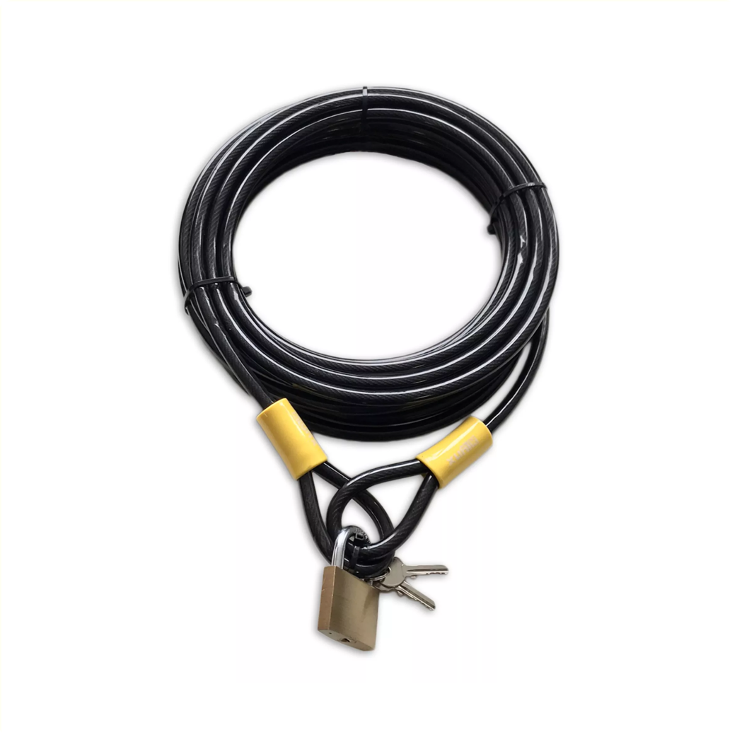 Câble antivol Lynx 10mx10mm avec cadenas en laiton