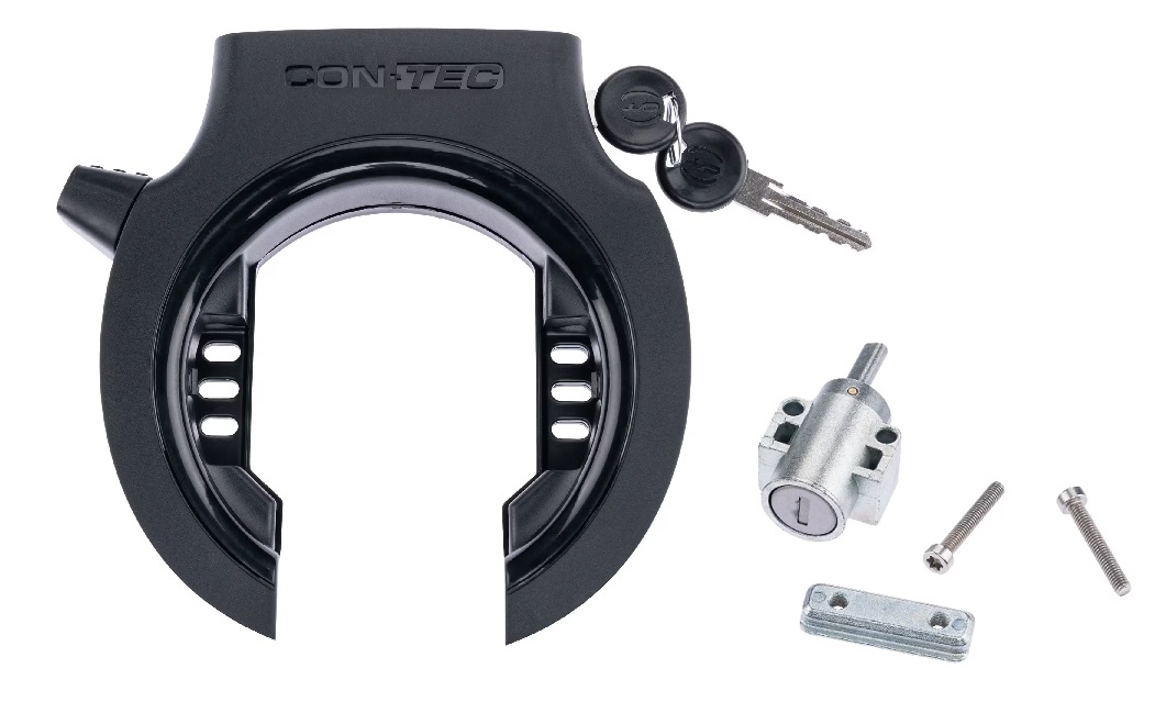 Cadenas Contec PowerLoc L Ring noir avec verrou de batterie Bosch BES3 Powertube. (emballage atelier)