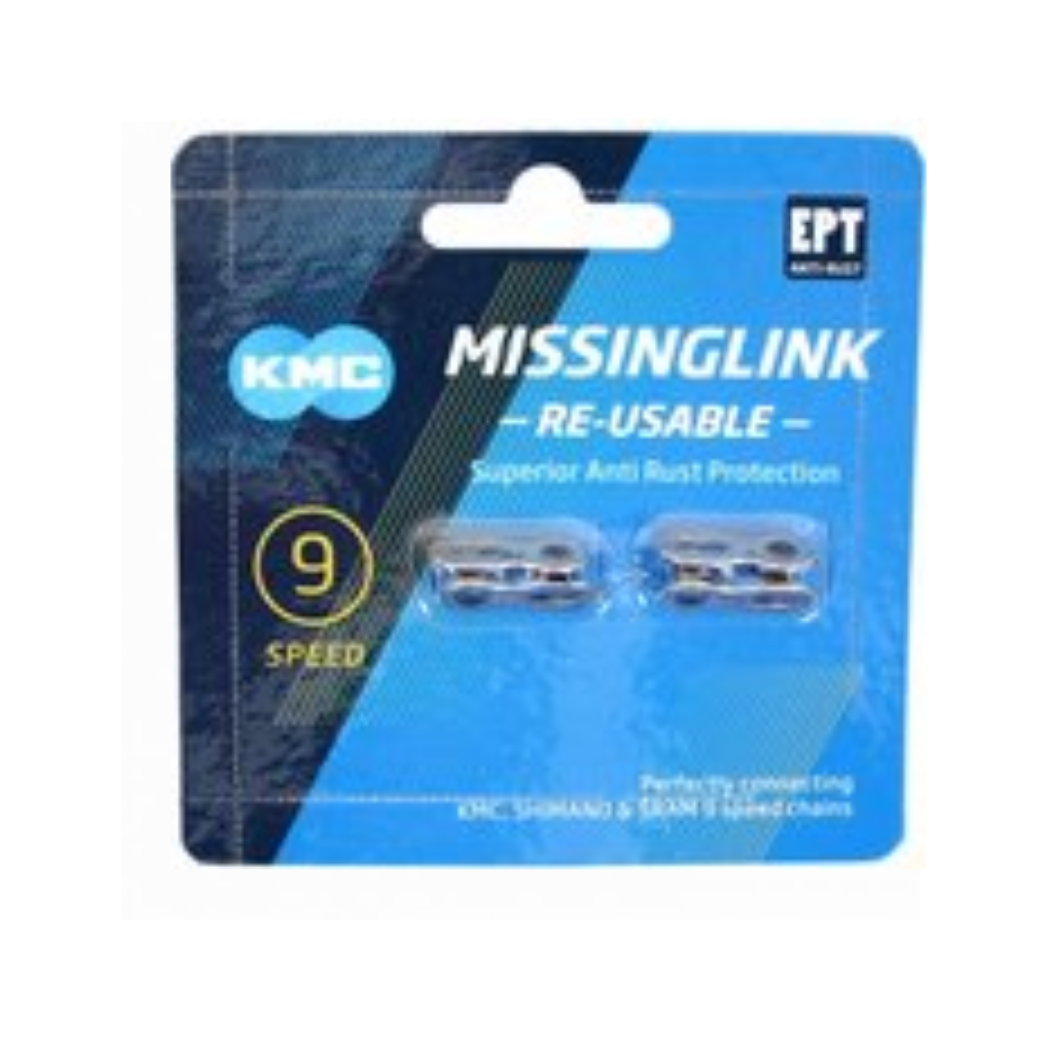 Maillon de chaîne KMC Missinglink 9 vitesses argent, EPT, 1/2x1128, antirouille