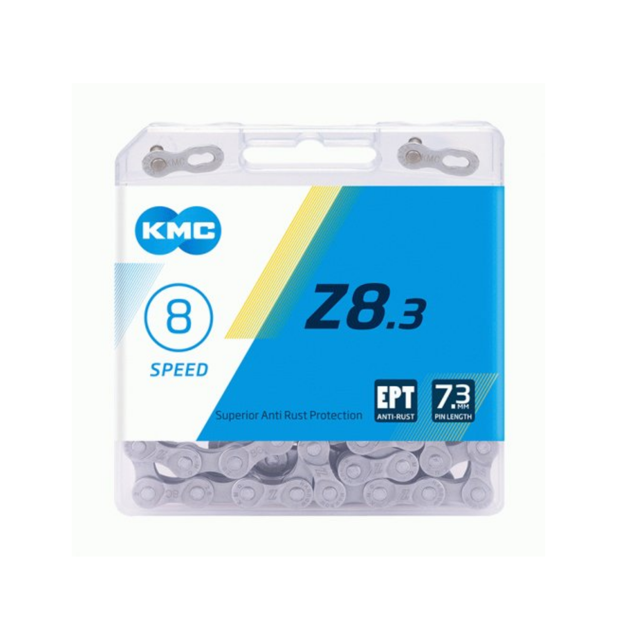 Chaîne KMC z8.3 argent/gris 1/2x3/32, 6/7/8 vitesses.