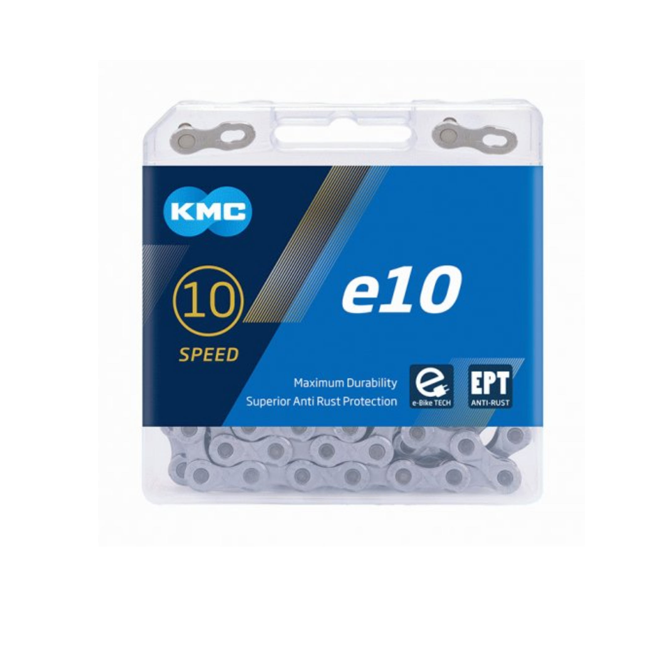 Chaîne KMC e10 EPT, 1/2x11/128, 136 maillons, goupille de 5.88mm, chaîne de vélo électrique à moteur central 10 vitesses, antirouille