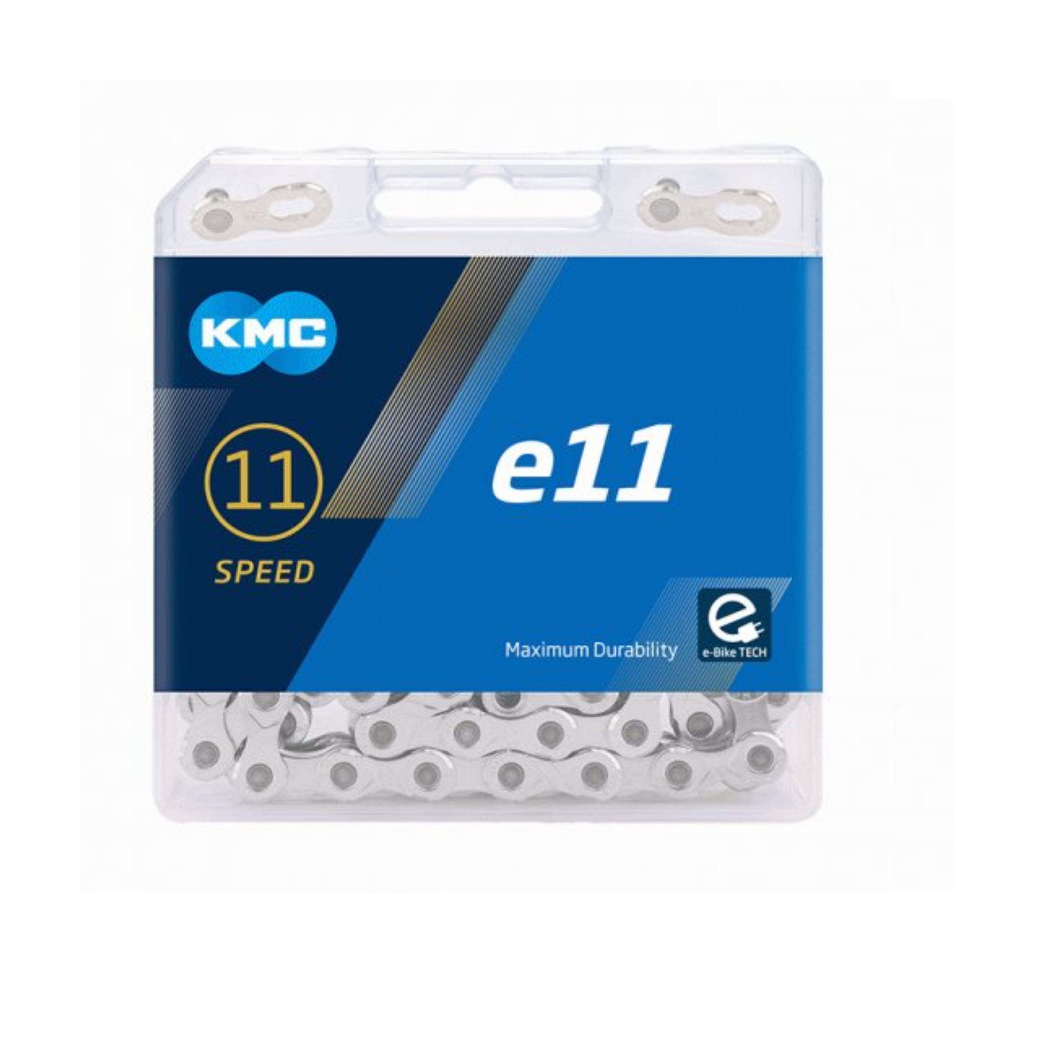 Chaîne KMC e11 argent, 1/2x11/128, chaîne de vélo électrique à moteur central 11 vitesses
