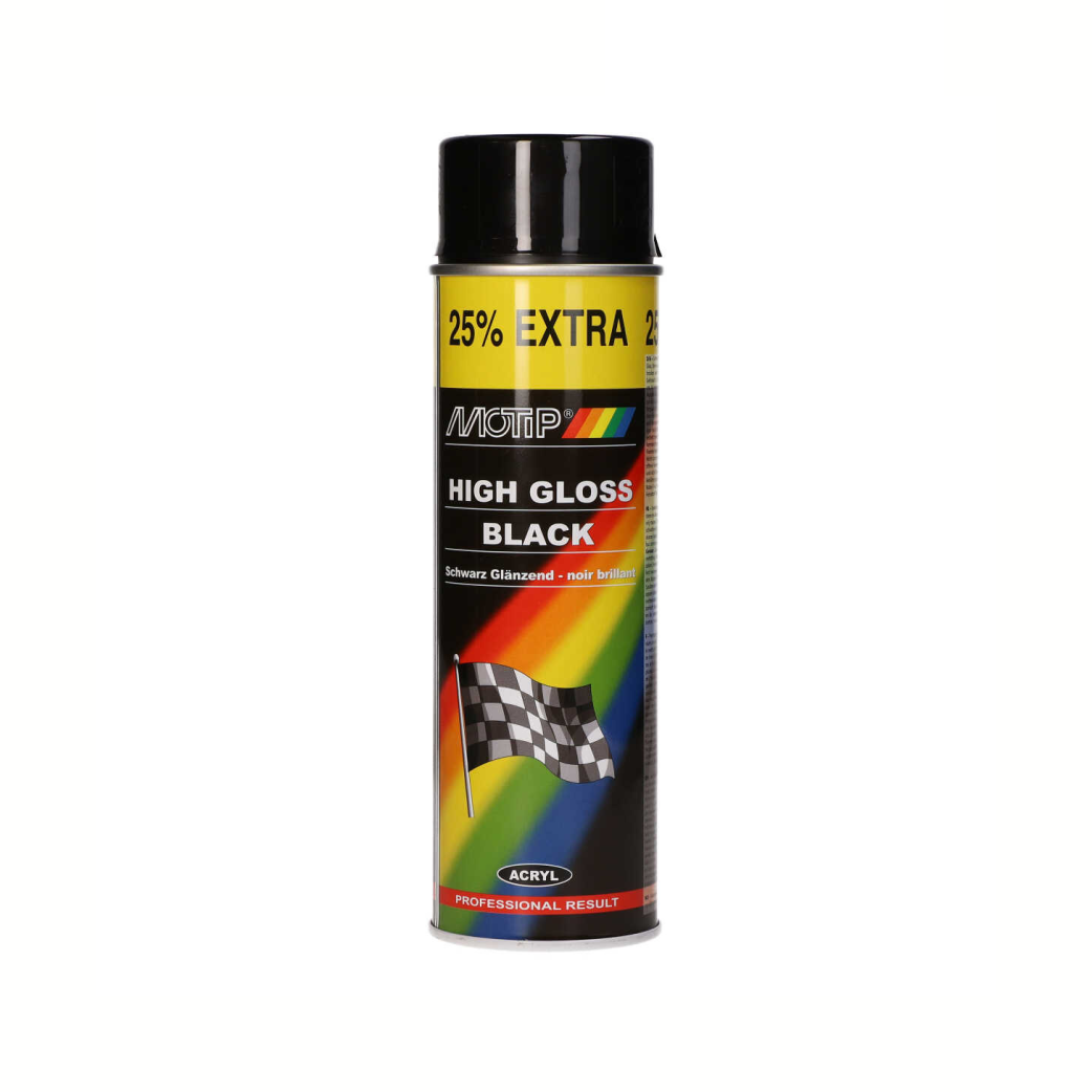 Motip Peinture en spray noir 500ml