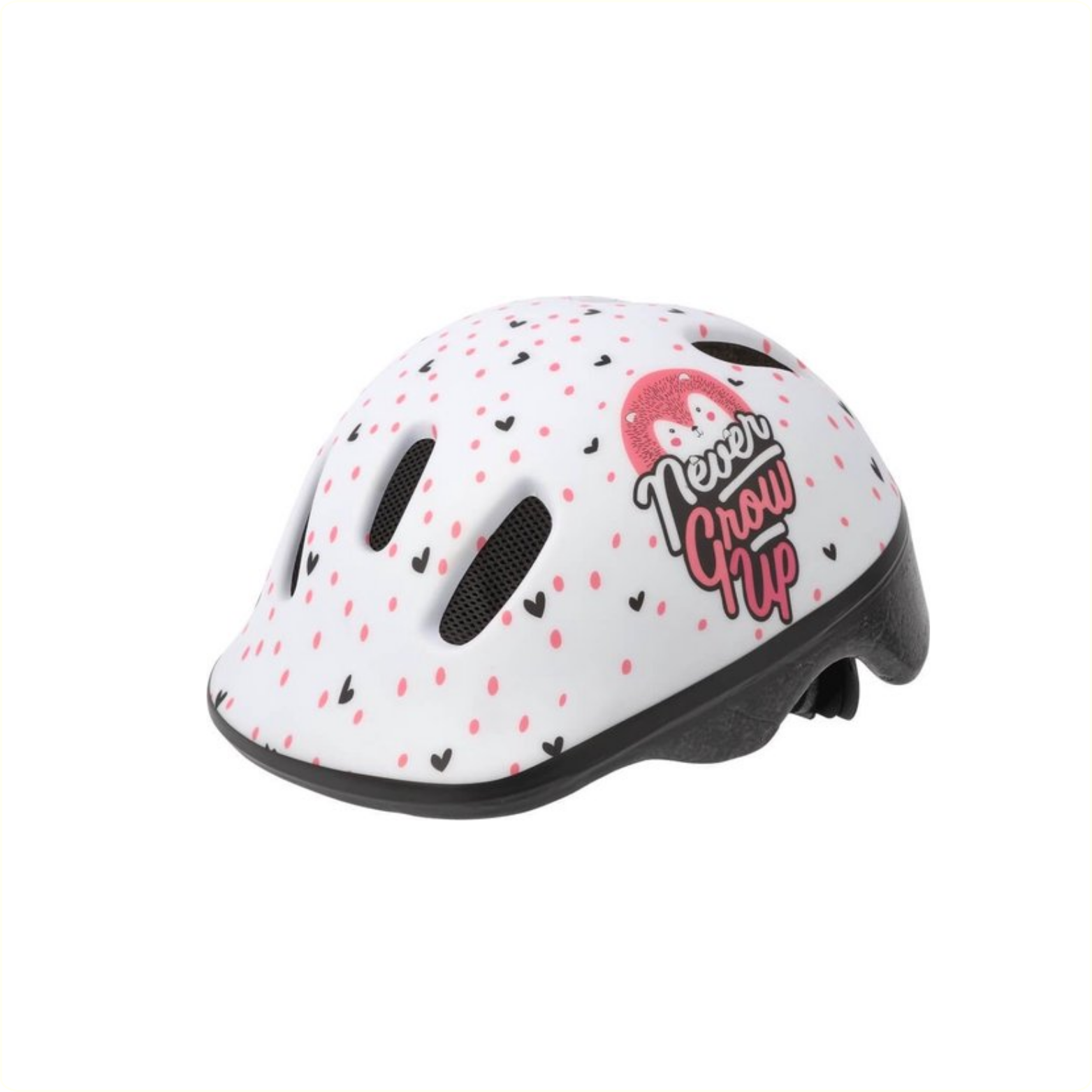 Casque pour enfants Polisport Hoggy. taille : XXS (44/48 cm), couleur : blanc/rose mat