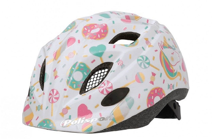 Casque Polisport Lollipop, taille: XS (48/52/ cm), couleur: blanc mat