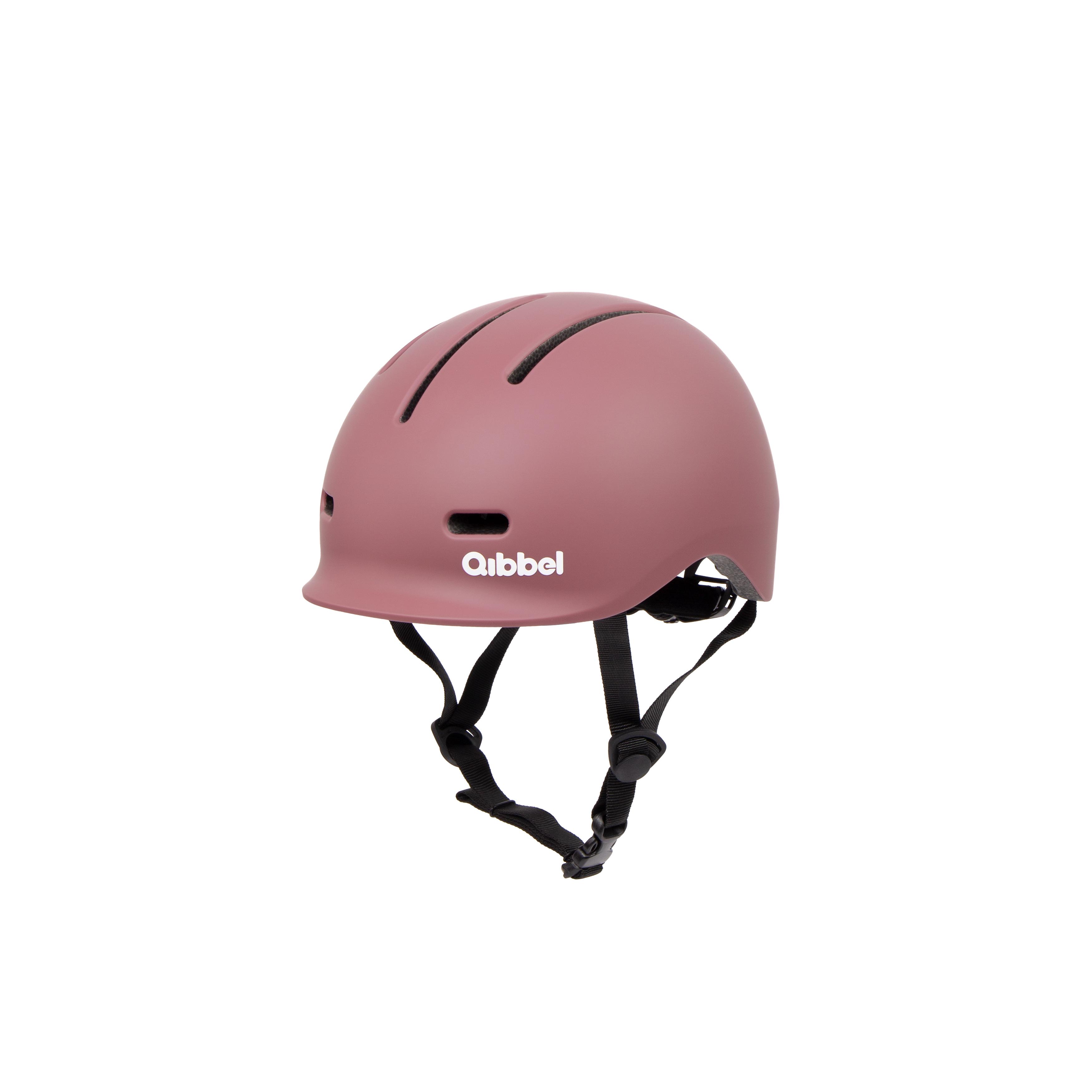 Casque de vélo enfant Qibbel XS (45–51 cm) – Rose prune – Ventilé et certifié EN1078