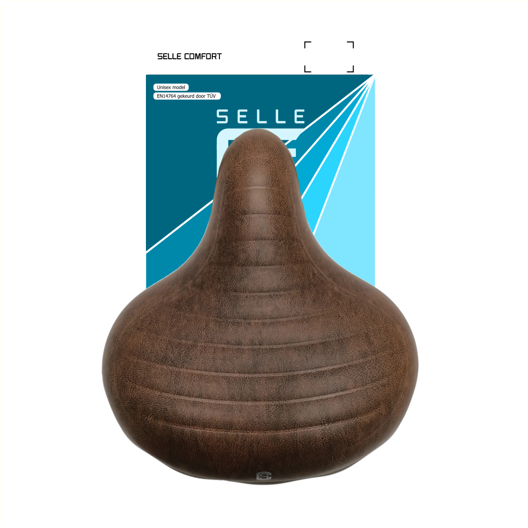 Selle Selle Comfort Wave marron, sans sangle