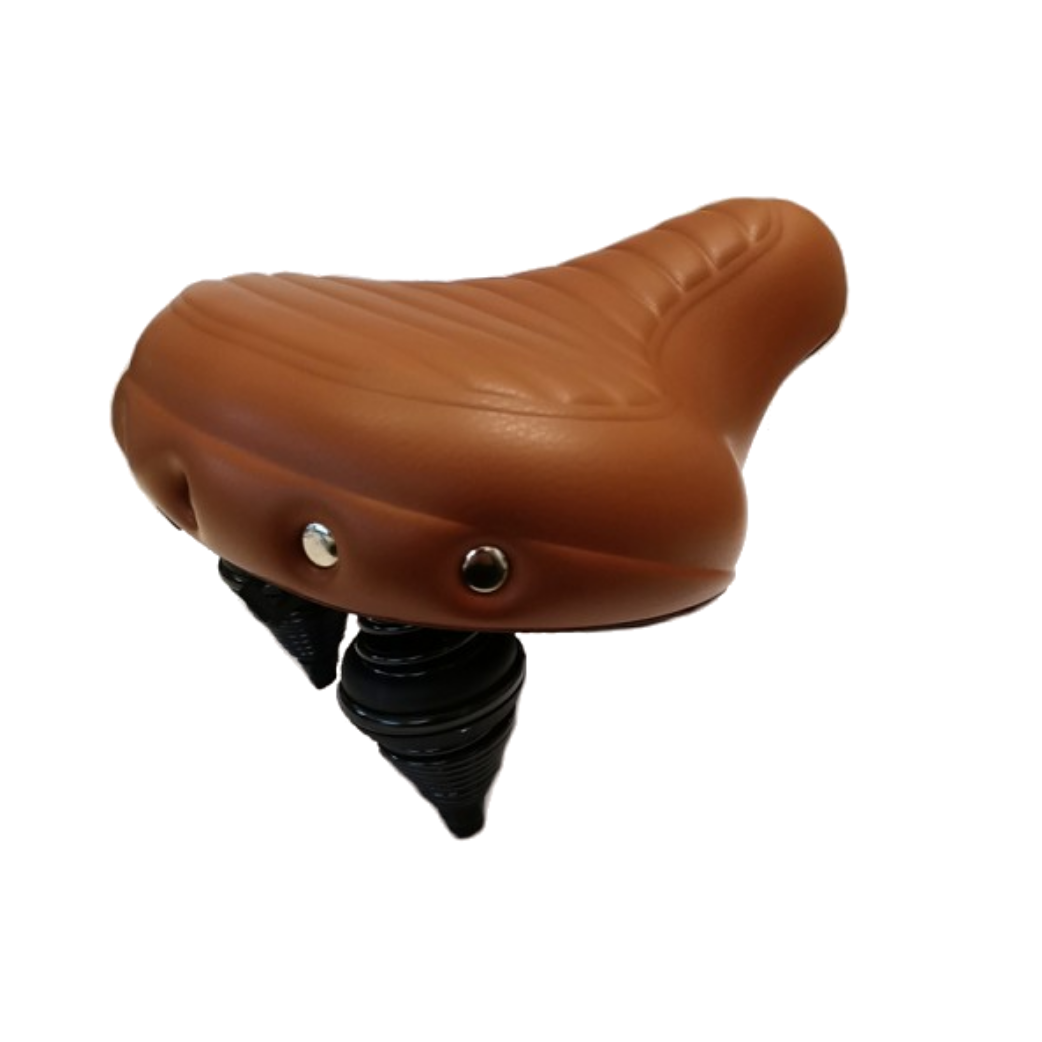 Selle comfort saddle Retro brown ribbed XL, without strap