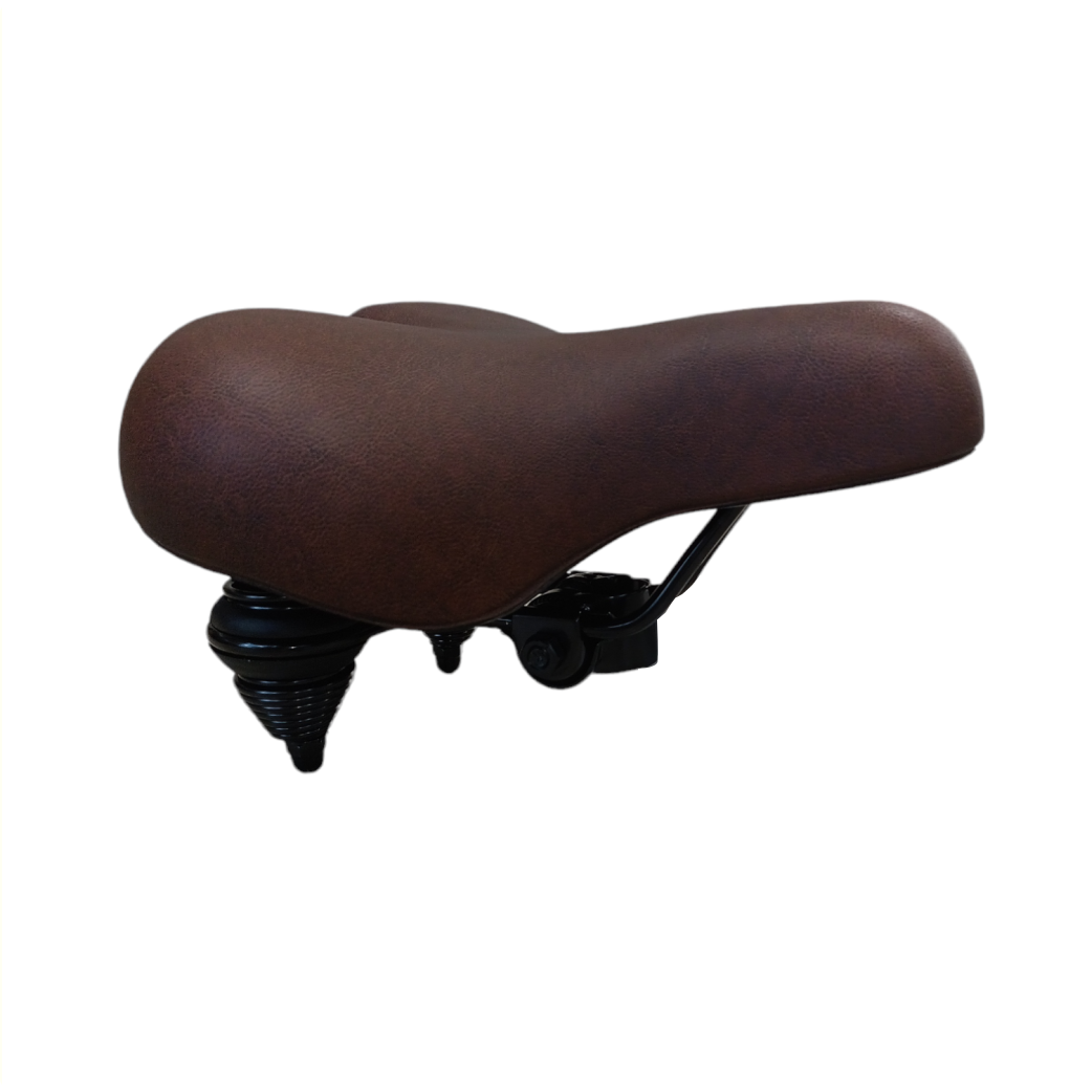 Selle Selle Comfort Retro marron moyen (emballage atelier) avec sangle.