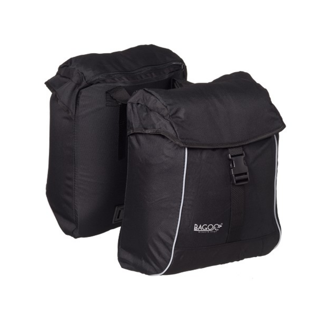 Bagoo sac de vélo double léger noir capacité 17L