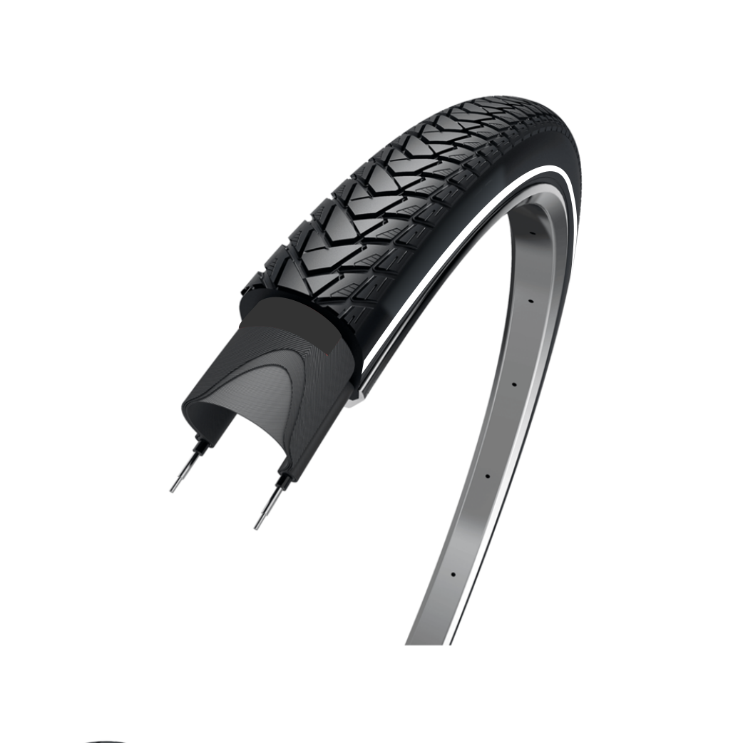 WOLFF Travelle noir avec reflection 28x1,75, ETRTO 47-622