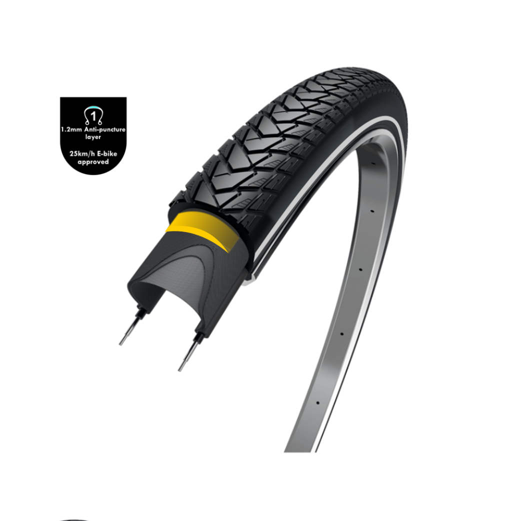 WOLFF Traveler (couche anti-crevaison 1,2 mm), noir avec reflet,  28x1 5/8x1 3/8, ETRTO 37-622