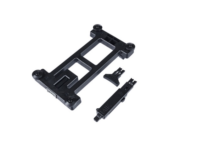 Plaque d'adaptation Basil MIK 2.0 noire, verrouillable