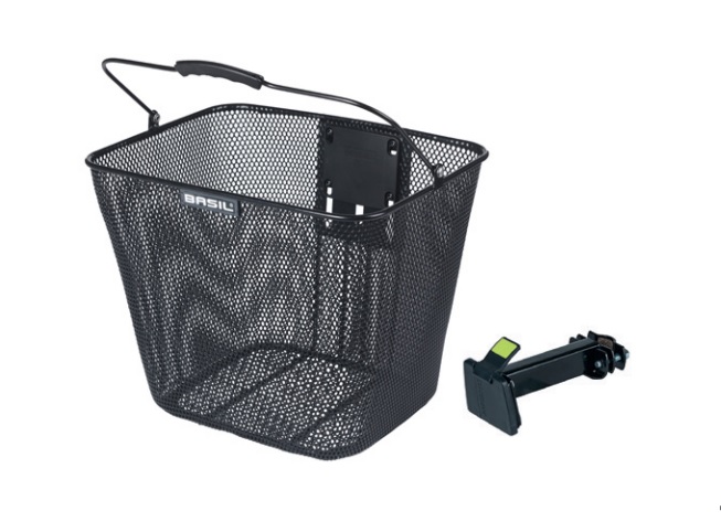 Basil Bilbao BE panier à vélo avec support BasEasy Noir