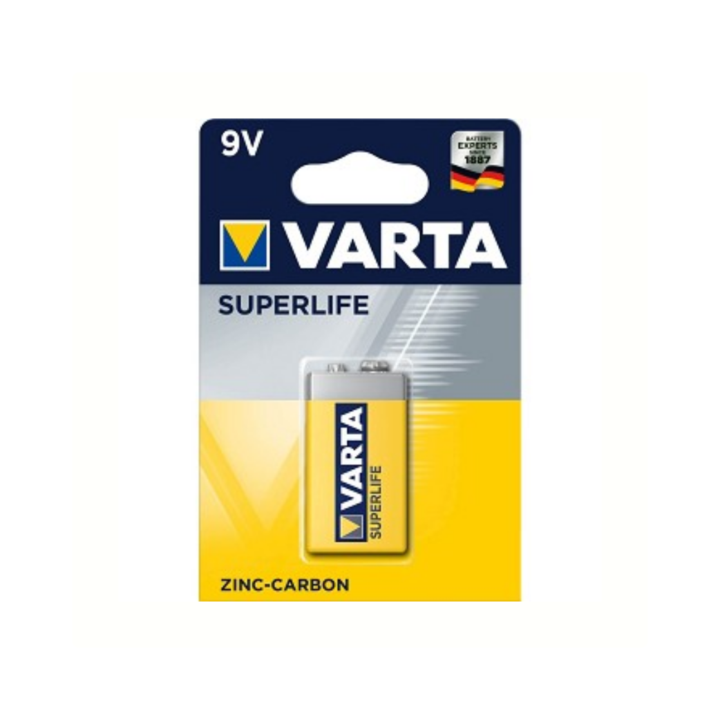 Pile Varta 9V Superlife Zinc-Carbone par pièce