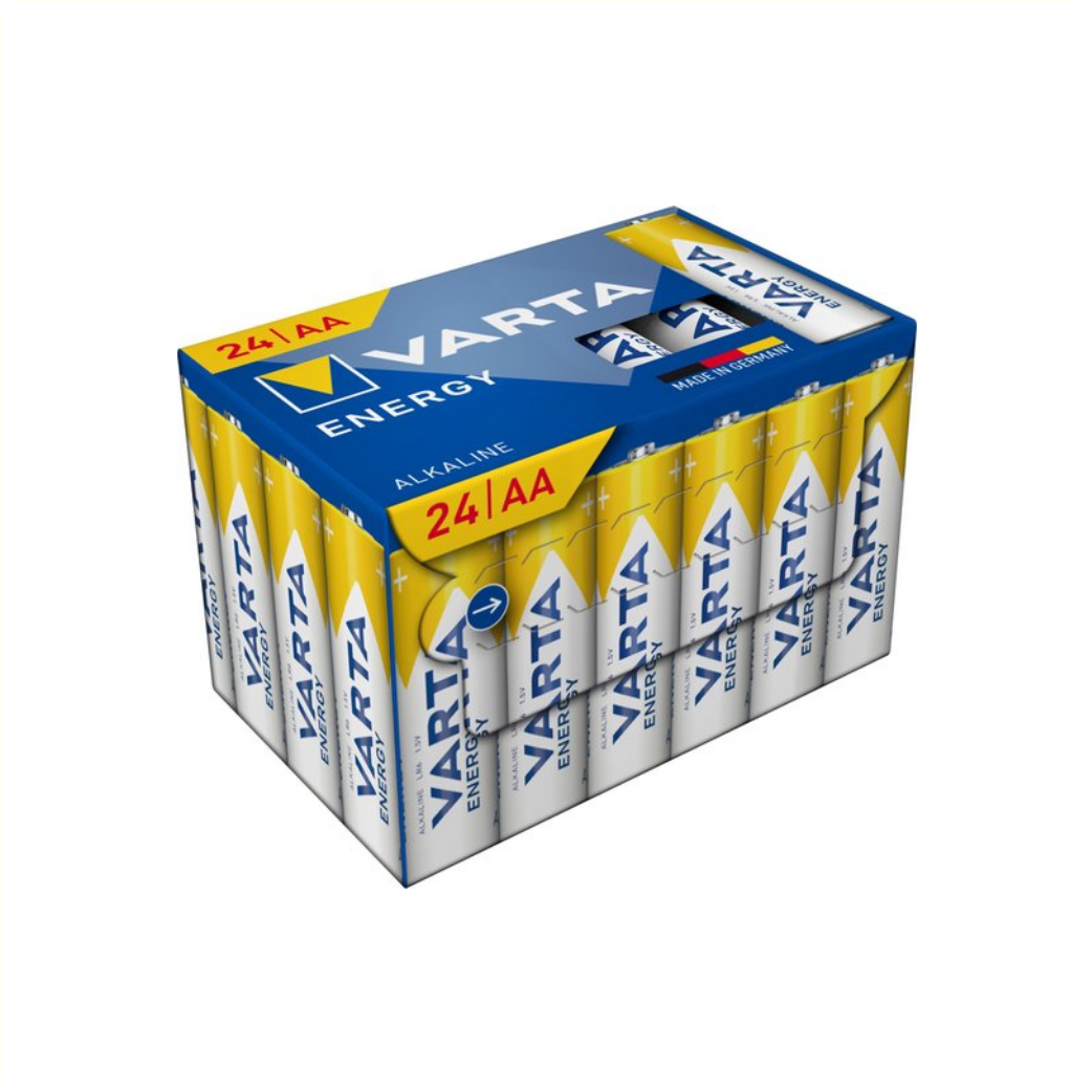 Piles alcalines Varta AA Energy par 24